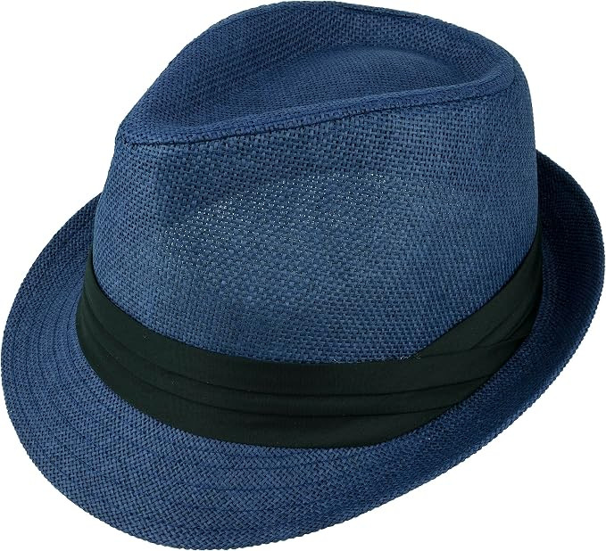Gelante Summer Fedora Panama Straw Hats with Black Band | Amazon (US)