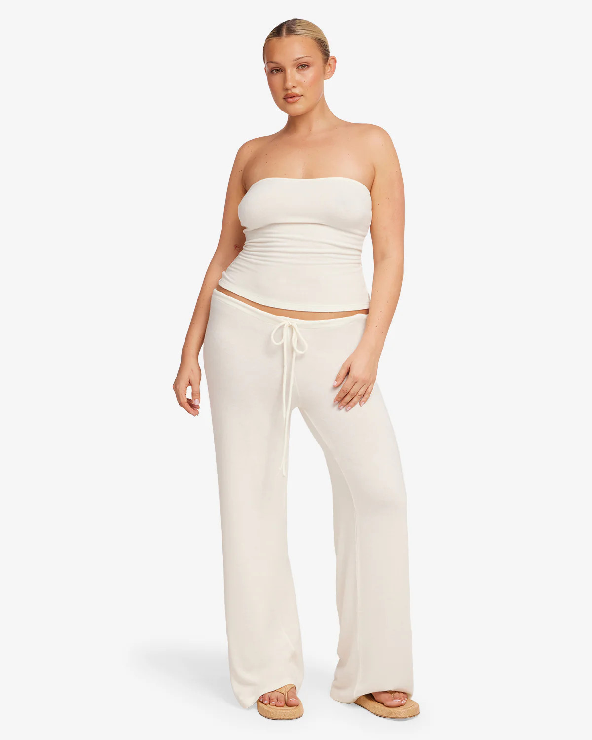 Terry Resort Pant | Coconut | Crop Shop Boutique US