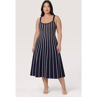 ASTR the Label | Irecia Striped Knit Midi Dress in Plus Size - Navy stripe |  Size 2X | ASTR The Label (US)