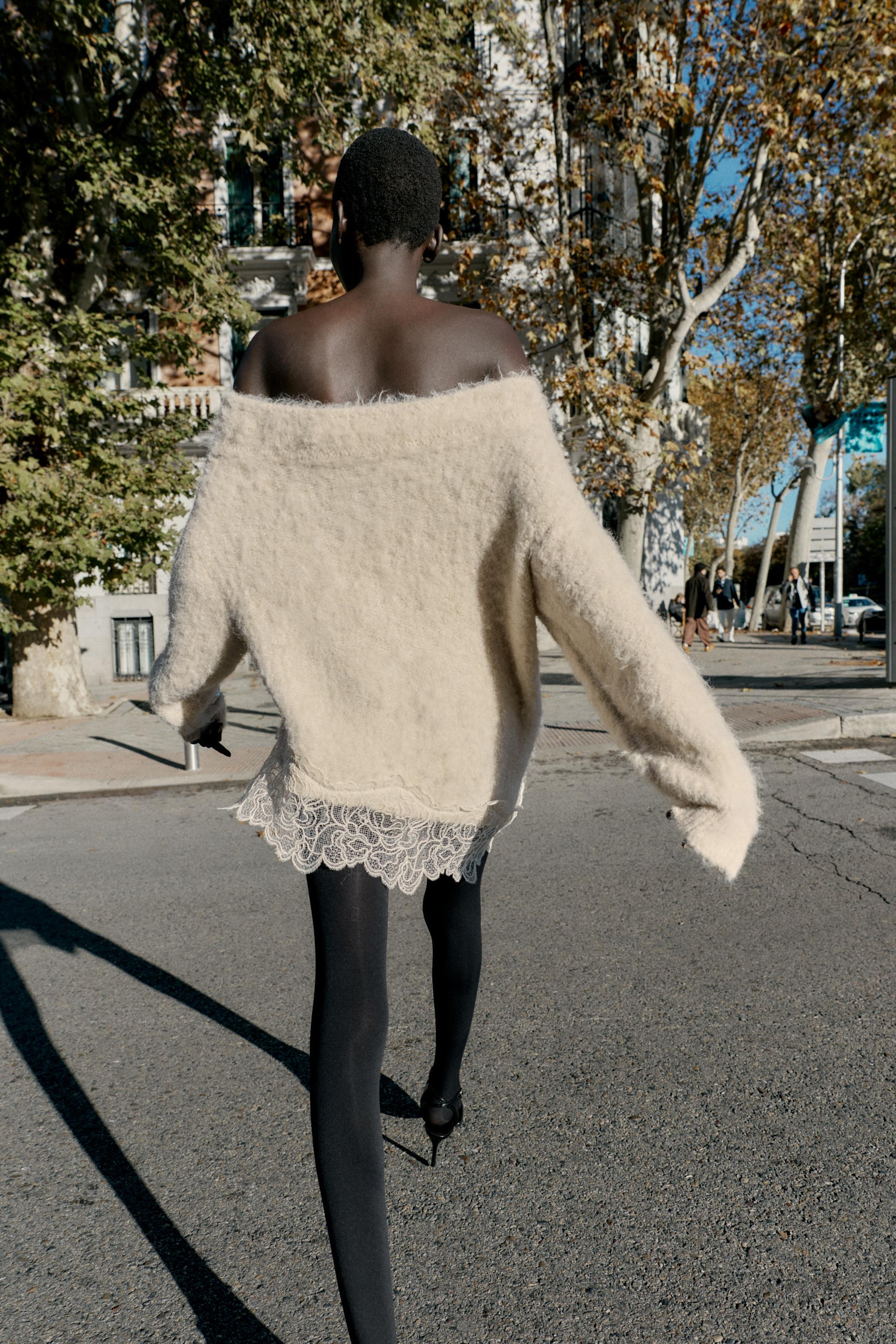 COMBINATION LACE KNIT JUMPER | Zara US