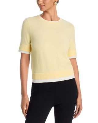 Double Layer Short Sleeve Crewneck Sweater - Exclusive | Bloomingdale's (US)