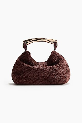 H & M - Metal-Handle Handbag - Dark Brown | H&M (US + CA)
