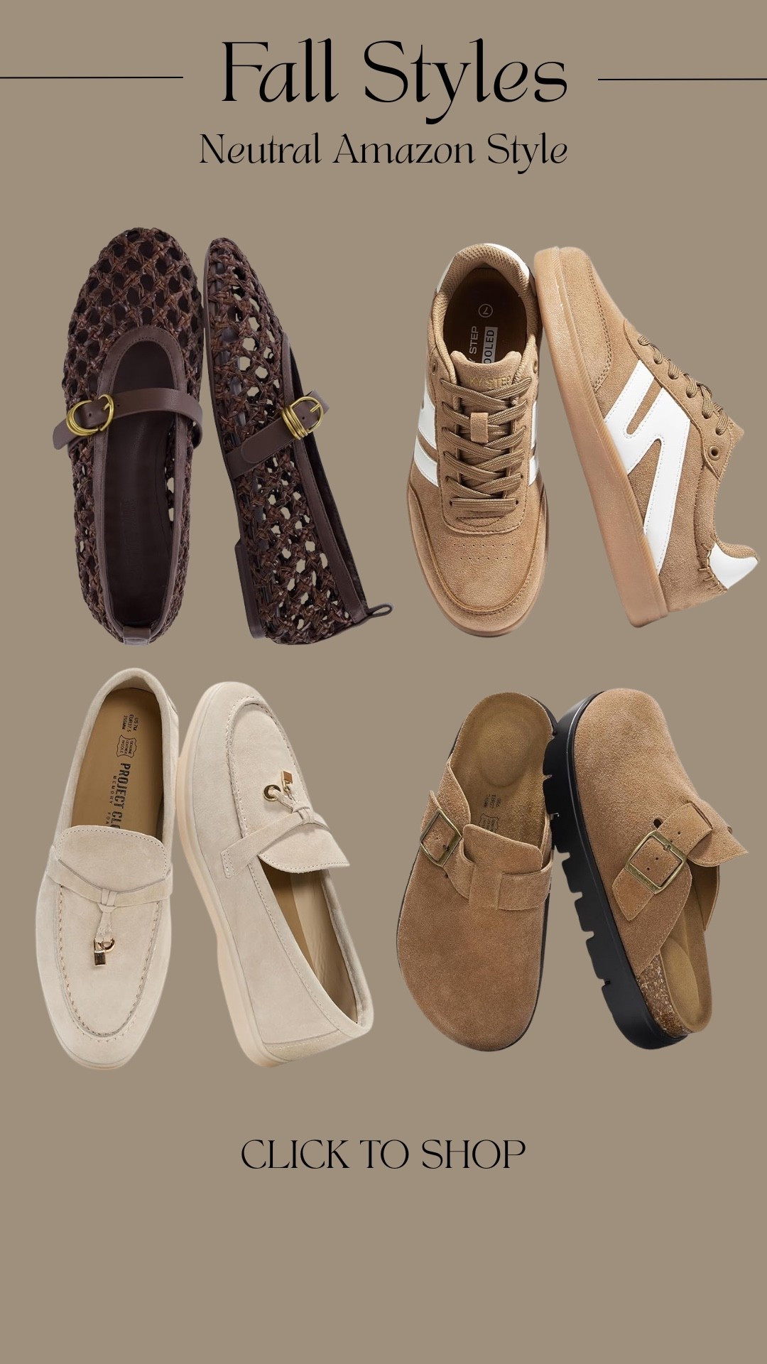 Fall shoes I’m loving lately 🤎 The warm browns, soft suede, and neutral tones make these so easy to style with denim, sweaters, and all the cozy fall layers. 

fall shoes, fall footwear, Amazon fall finds, neutral shoes, fall style, fall outfit inspo, cozy fall fashion, everyday shoes, Amazon fashion, autumn style

#LTKgrwm #LTKSeasonal