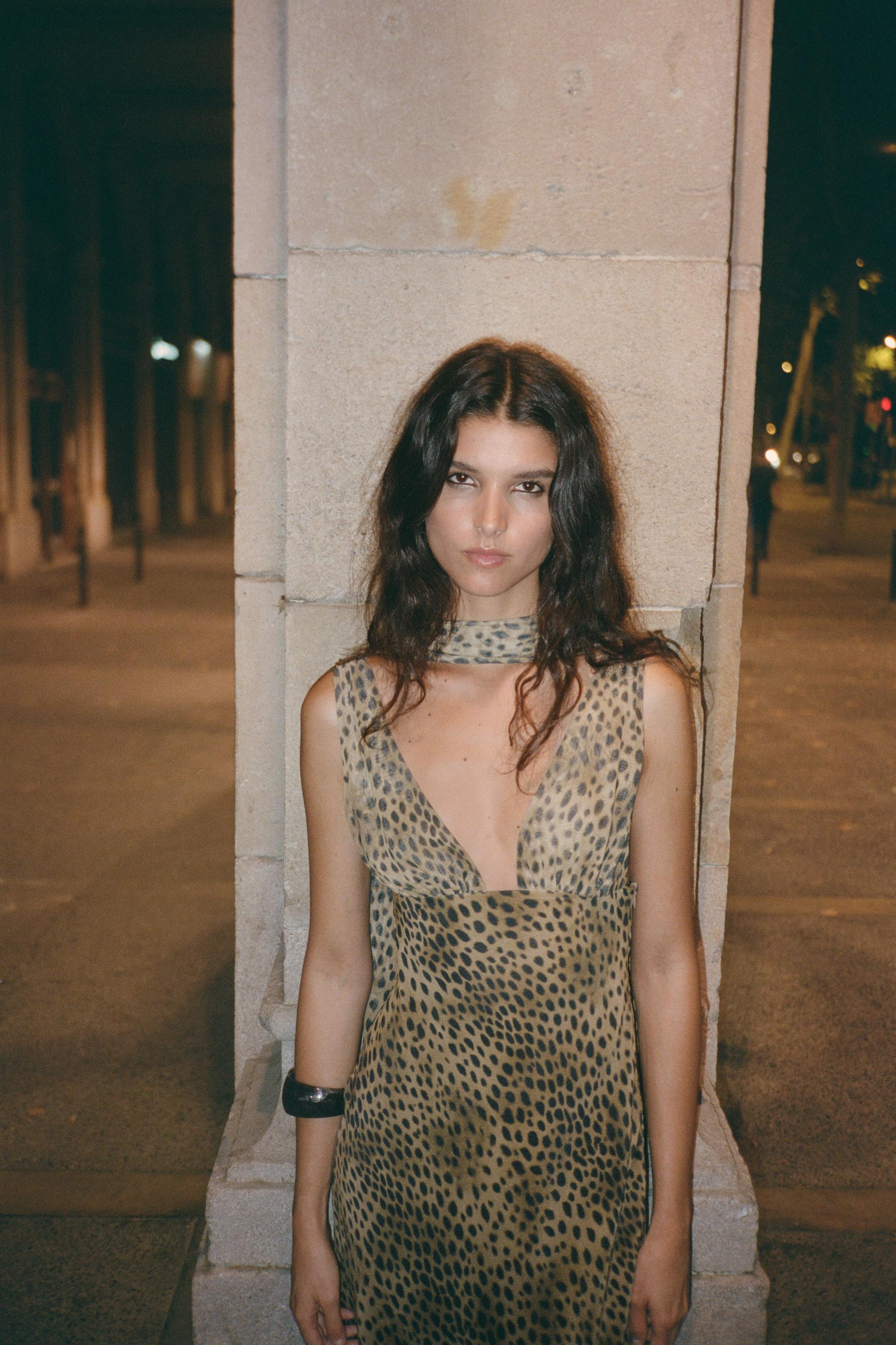 ANIMAL PRINT FOULARD DRESS | Zara US