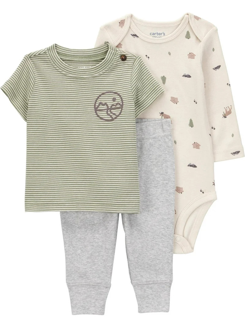 Carter's Child of Mine Baby and Toddler Boy Outfit Set, 3-Piece, Sizes 0/3-24 Months | Walmart (US)