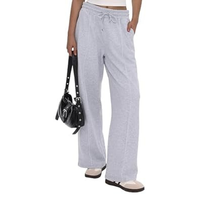 CAMPSNAIL Wide Leg Sweatpants Women - Baggy High Waisted Straight Leg Loose Sweat Pants… | Amazon (US)