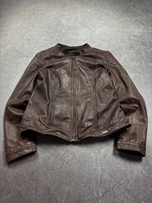 Vintage DIesel Rick Owens Type Cropped Biker Moto Casual Leather Jacket | eBay US