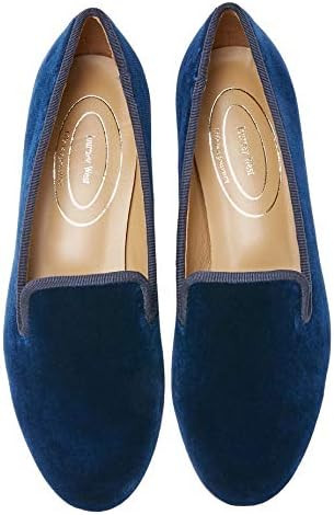 Journey West Women's Velvet Loafer Flat with Embroidery Velvet Slippers | Amazon (US)