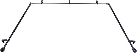 Decopolitan Bay Window 3/4" Black Ball Drapery Rod Set | Amazon (US)