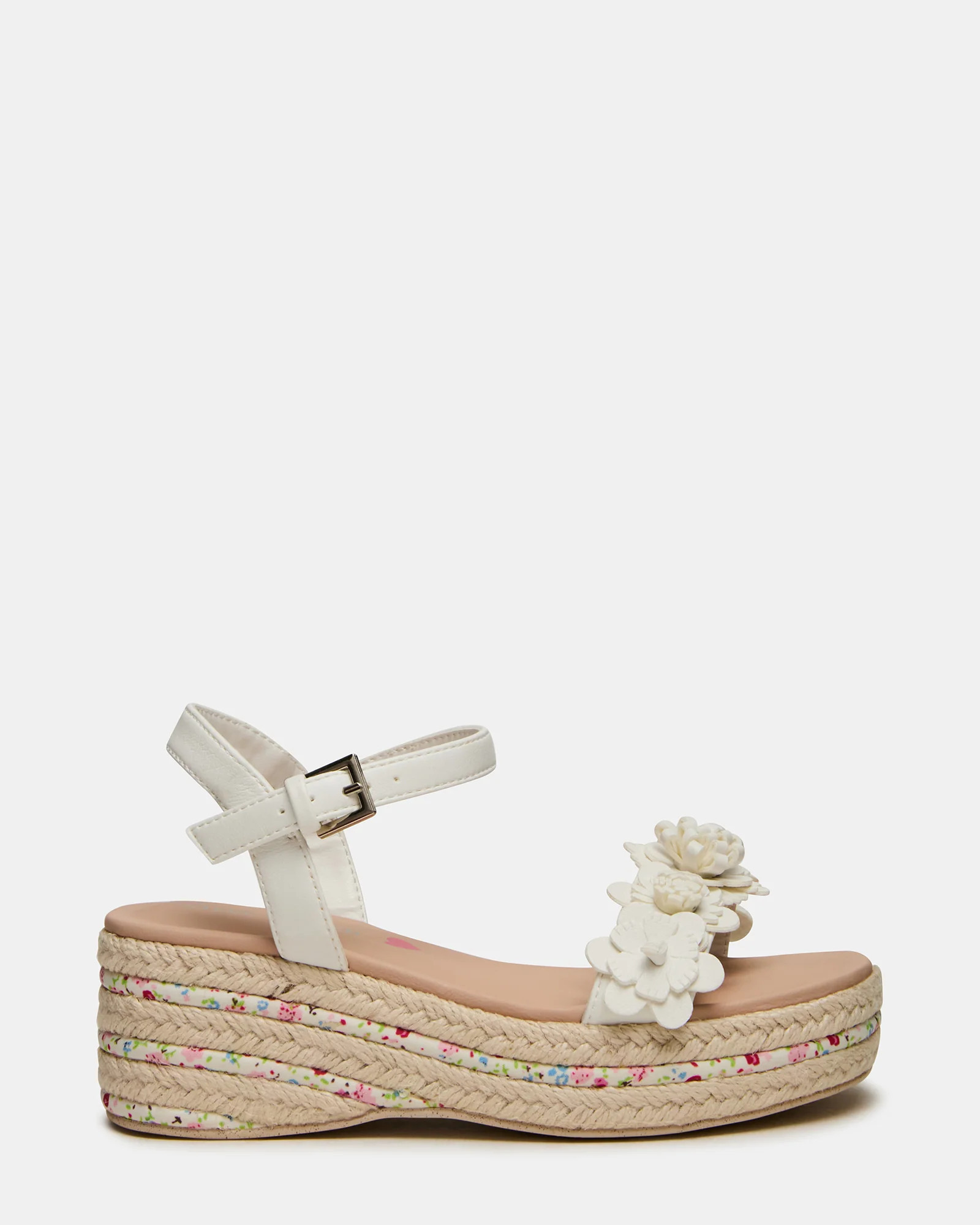 Steve Madden Kids' Dori Sandals - White - Size 1 - Synthetic | Steve Madden (US)