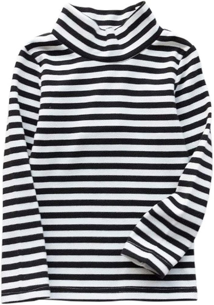 Little Boys Girls Thermal Tops Kids Winter Undershirt Stripe Turtleneck Fleece Baselayer Long Sle... | Amazon (US)