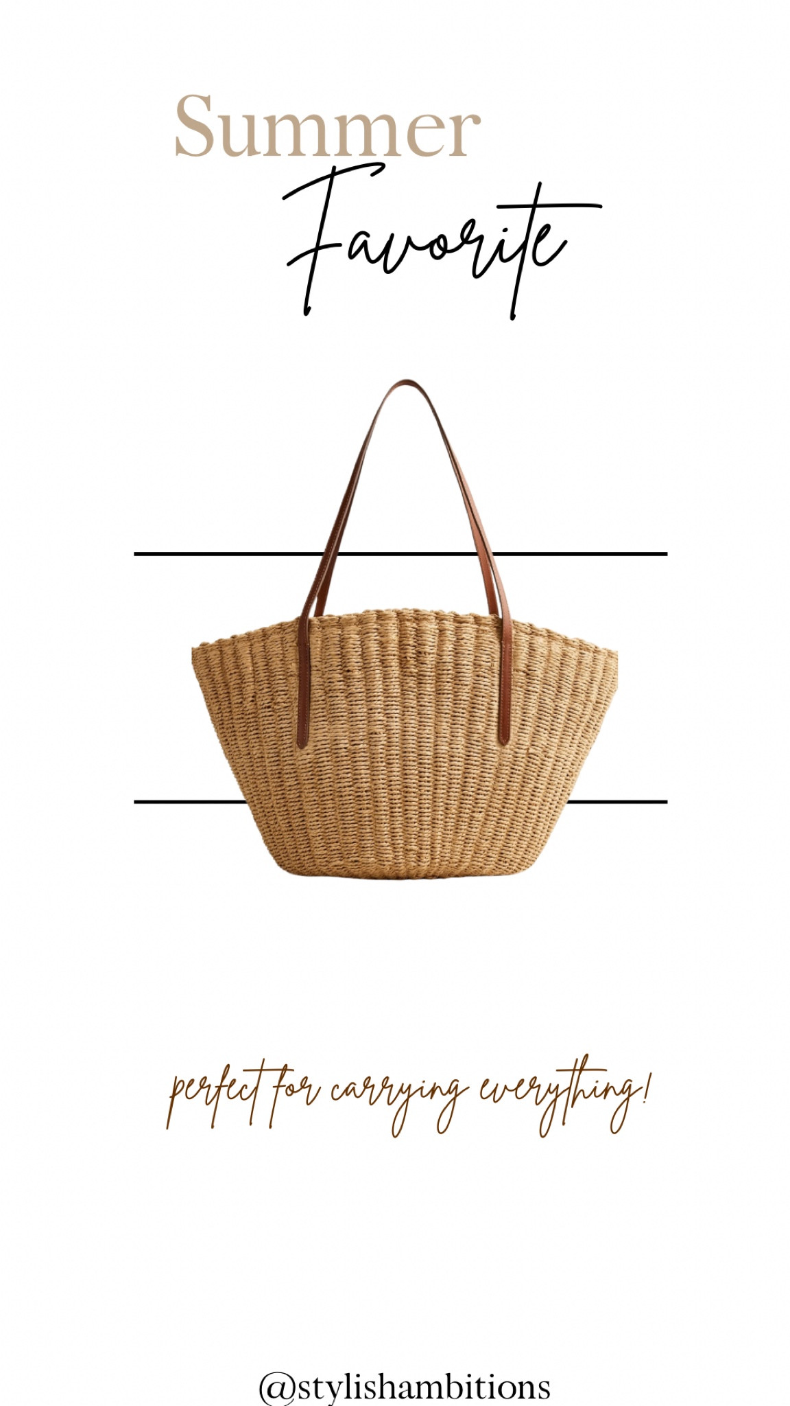 The best summer tote I’ve had.  

Basket bag, summer bag, market bag, woven bag

#LTKItBag #LTKOver40 #LTKStyleTip