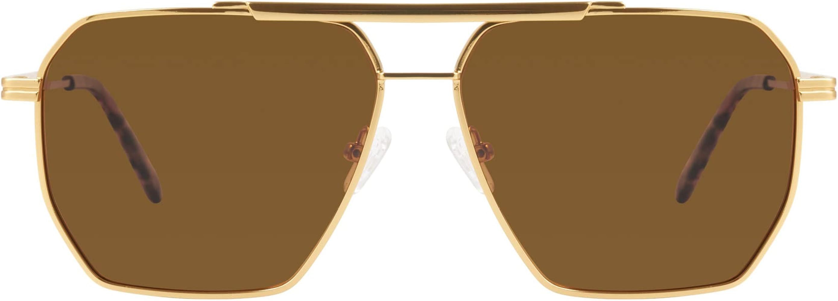 mosanana Square Polarized Aviator Sunglasses for Women and Men UV400 Protection Model-Chris | Amazon (US)