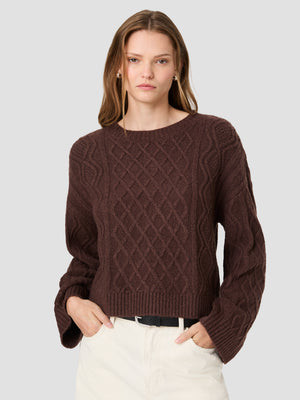 WESLEY KNIT CABLE PULLOVER SWEATER | French Connection (US)