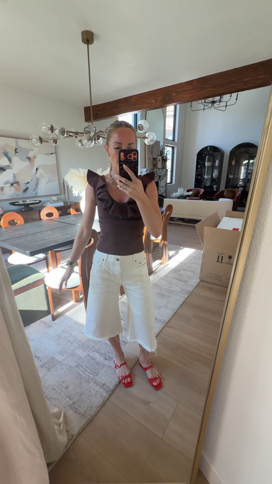 Target ruffle tank! Wearing xs, shorts are from Zara! Wearing a 0

#LTKgrwm #LTKU