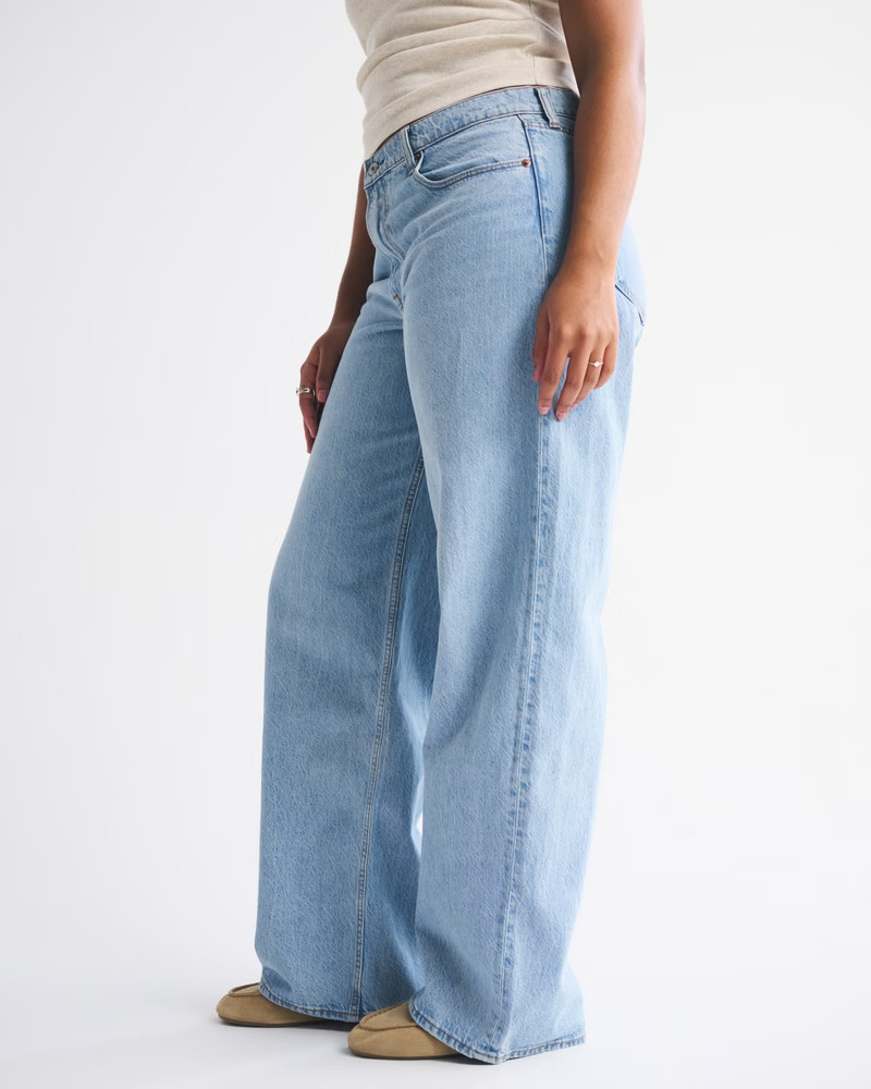 Women's Curve Love Low Rise Ultra Loose Jean | Women's Bottoms | Abercrombie.com | Abercrombie & Fitch (US)