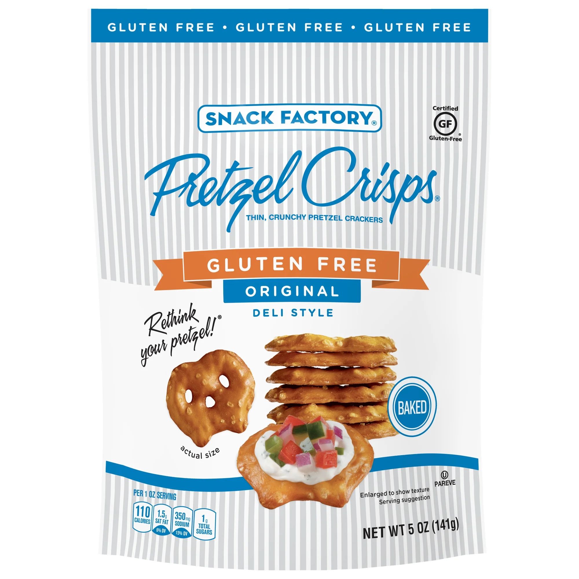 Snack Factory Pretzel Crisps Gluten Free, Original Flavor, 5 oz | Walmart (US)