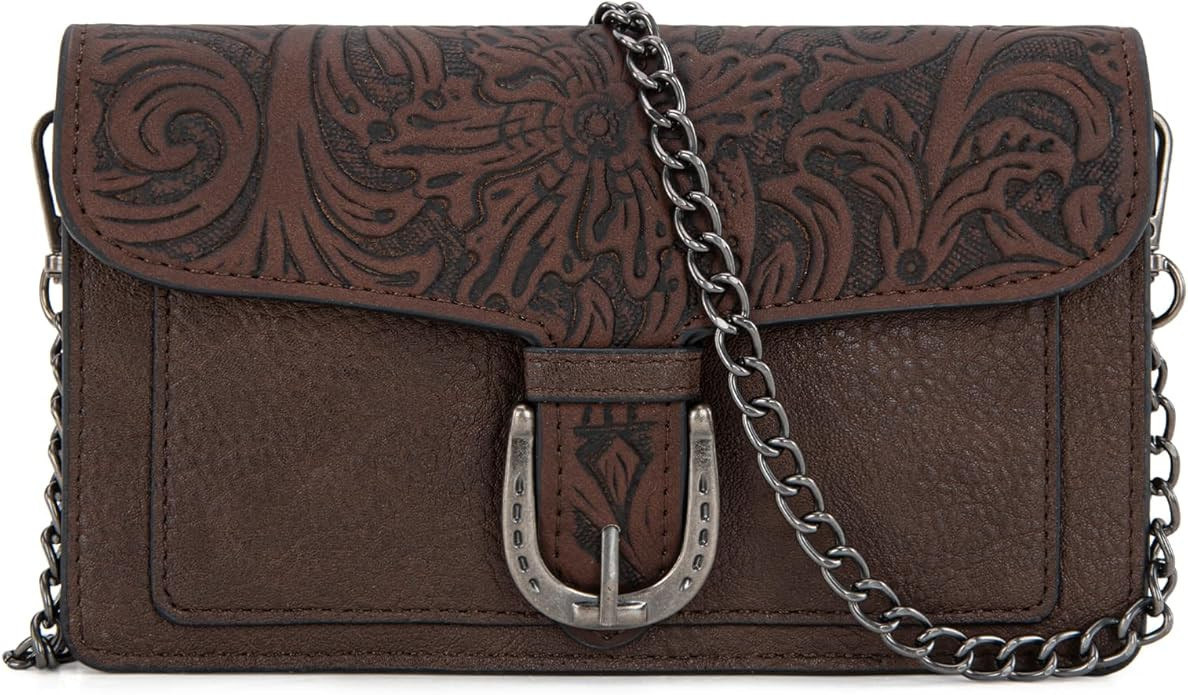 Montana West Small Crossbody Purse with Chain Strap Western Designer Clutch and Handbags for Wome... | Amazon (US)