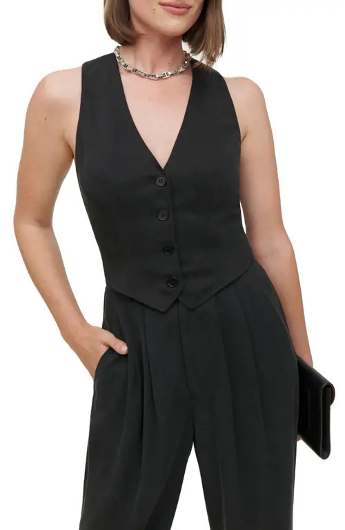 Reformation Devin Vest in Black at Nordstrom, Size 12 | Nordstrom