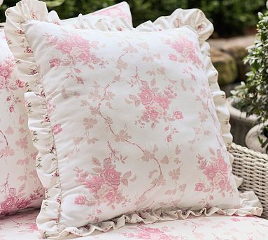 LoveShackFancy Rose Outdoor Pillow | Pottery Barn (US)