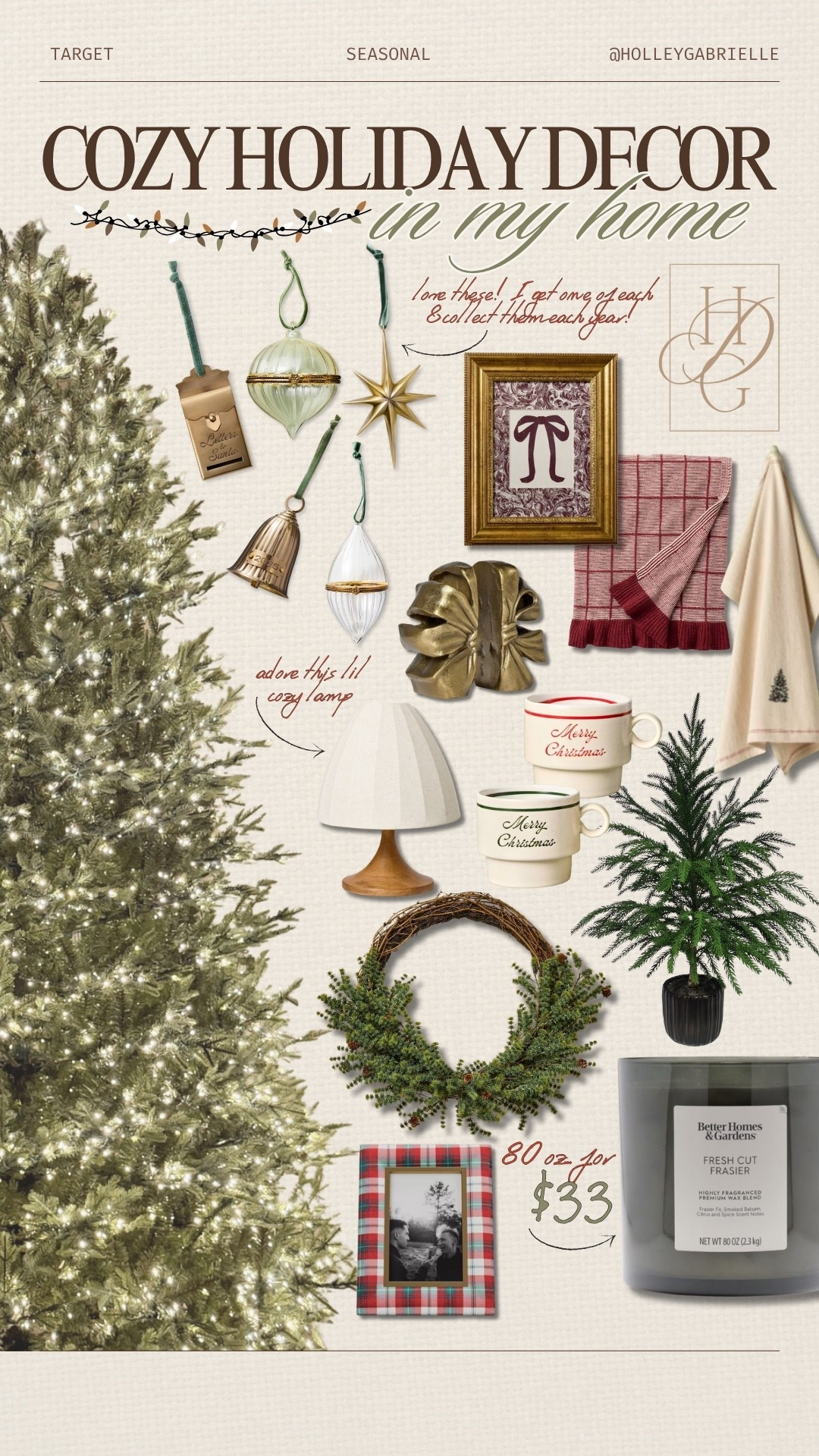 All the Christmas cozy vibes ✨🎄🤎🎅🏼 some of my faves from this season! 

Home decor / holidays / greenery / ornaments / Holley Gabrielle / Target / Walmart 

#LTKHoliday #LTKSeasonal #LTKHome