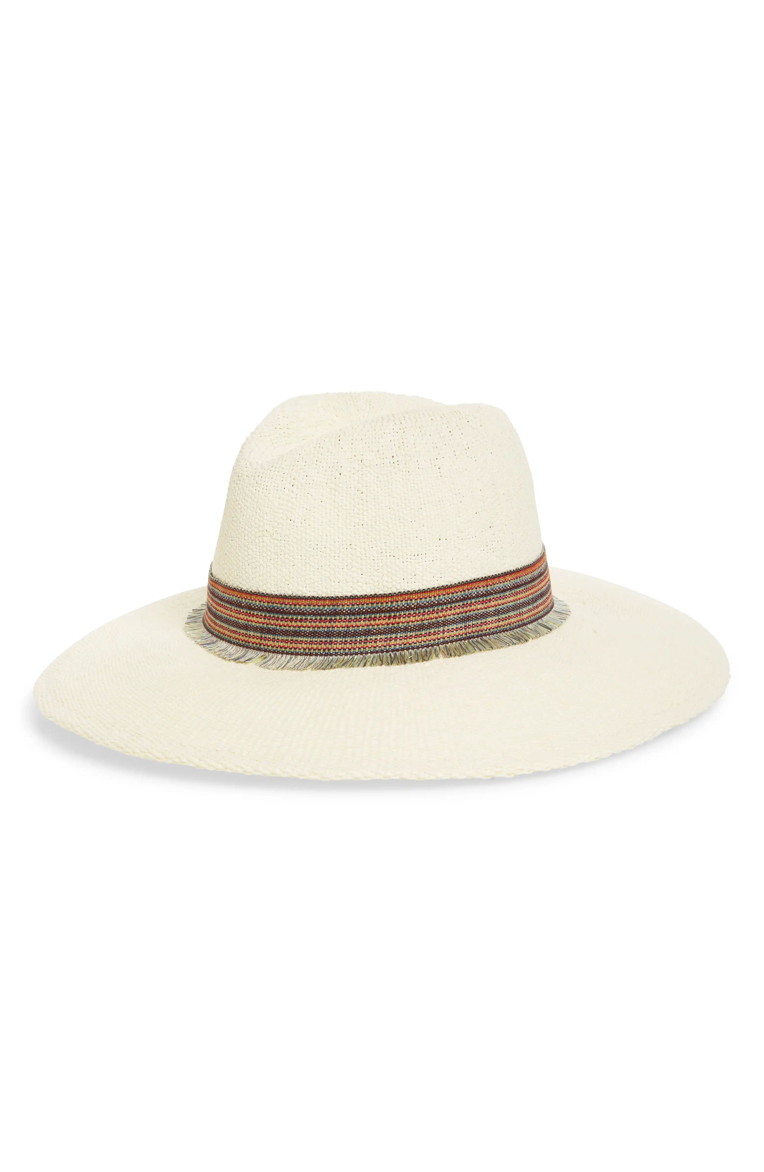Embroidered Band Straw Rancher Hat | Nordstrom