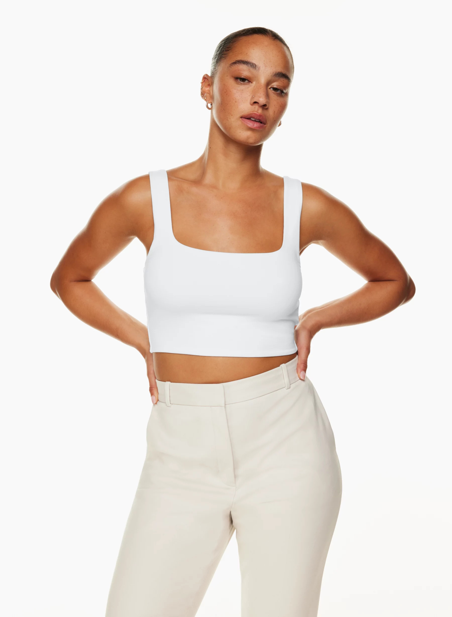 CONTOUR SQUARENECK TANK | Aritzia