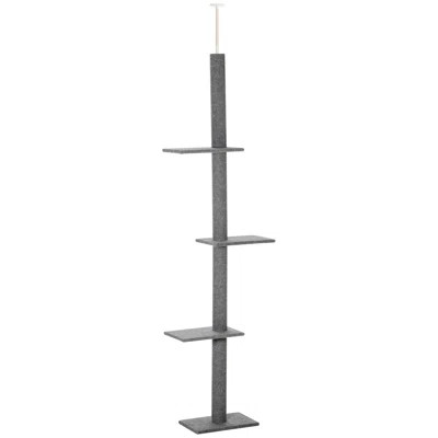 Floor-to-Ceiling Cat Tree Cat Climbing Tower with Sisal-Covered Scratching Posts Natural Cat Tree Activity Center for kittens Cat tower furniture | Wayfair North America