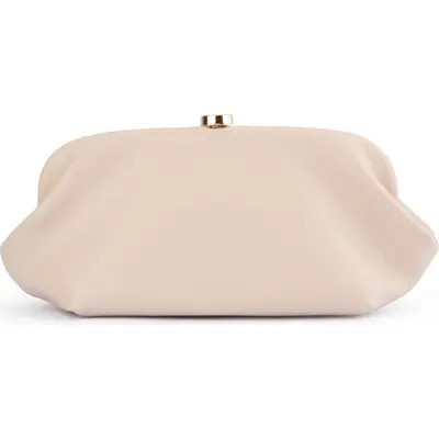 Olga Berg Josefina Faux Leather Frame Clutch in Black at Nordstrom | Nordstrom
