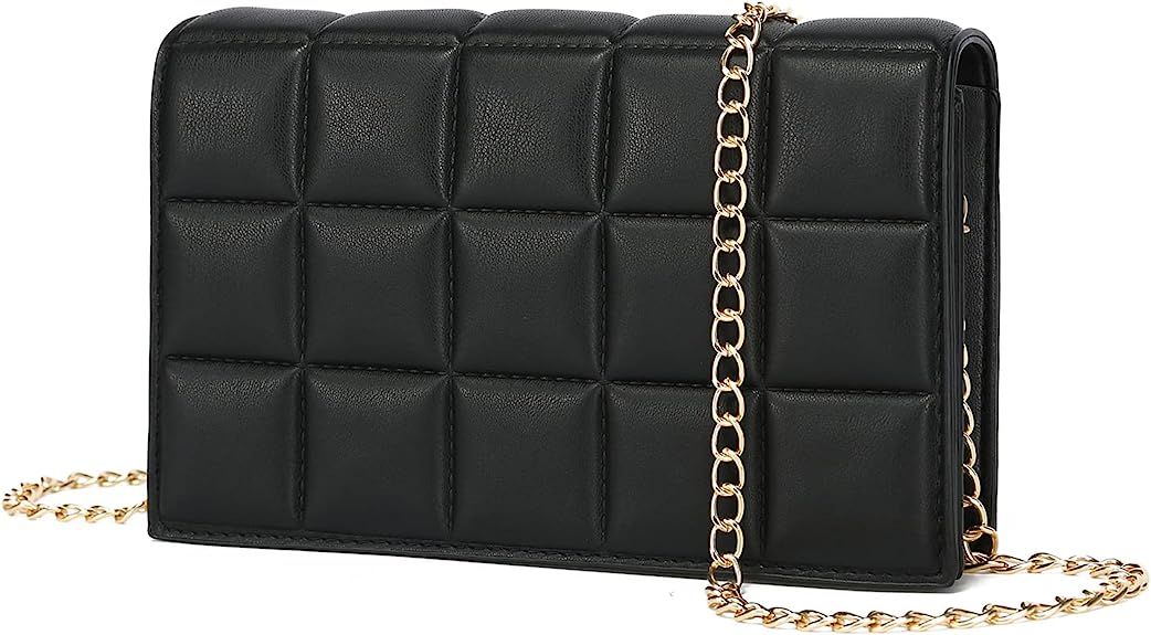 YIKOEE Quilted Chain Mini Shoulder Purse for Women | Amazon (US)