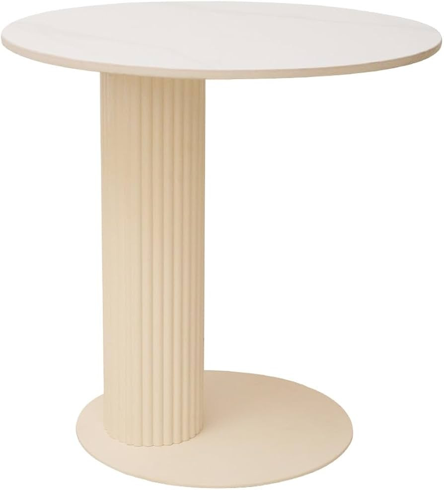 Side Table with Marble Top Metal Roman Colum End Table Modern Sofa Side End Table Coffee Round Si... | Amazon (US)