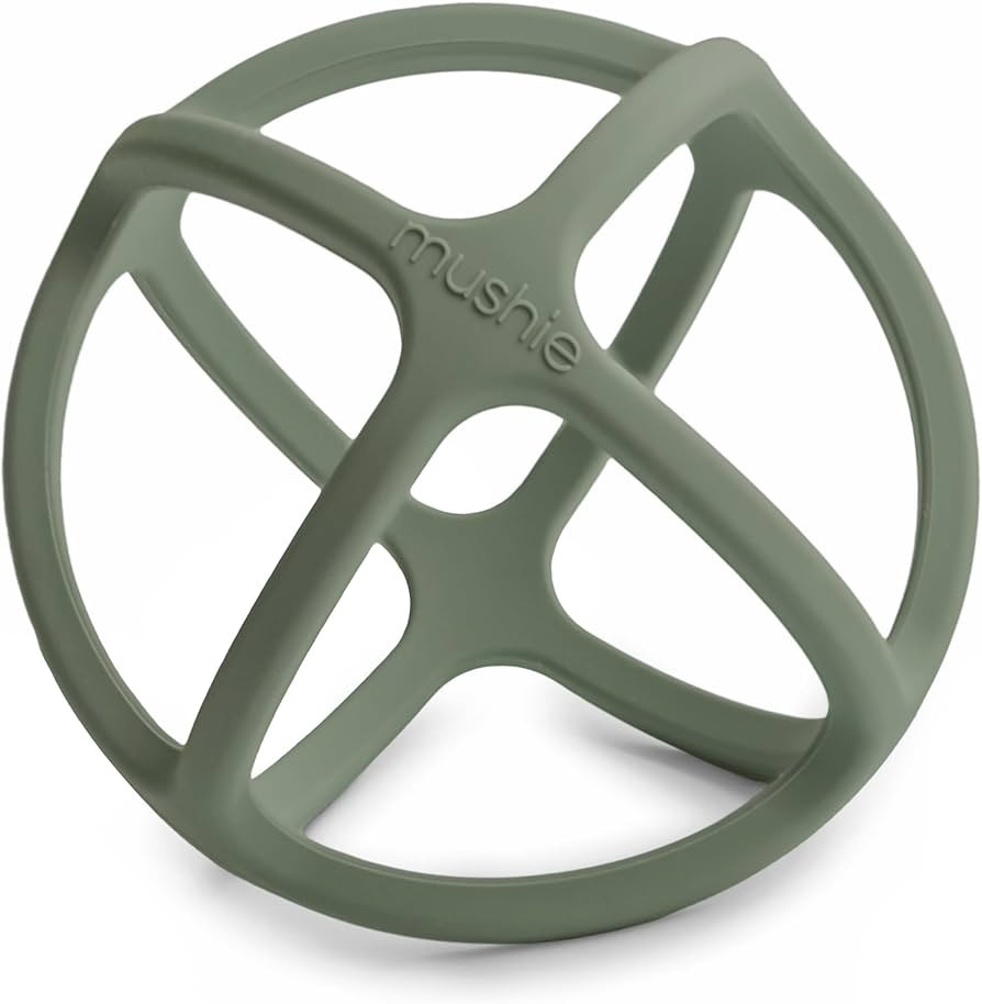 mushie Silicone Baby Teether Ball Toy (Dried Thyme) | Amazon (US)