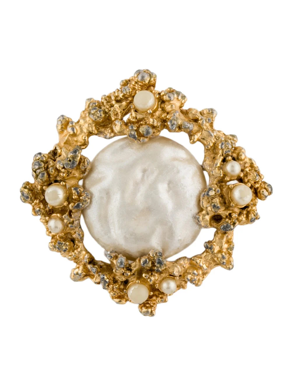 Vintage Faux Pearl Pin Brooch | The RealReal