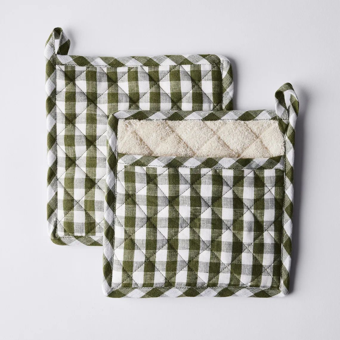 Food52 Gingham Linen Pot Holders, Set of 2, 4 Colors, Exclusive | Food52