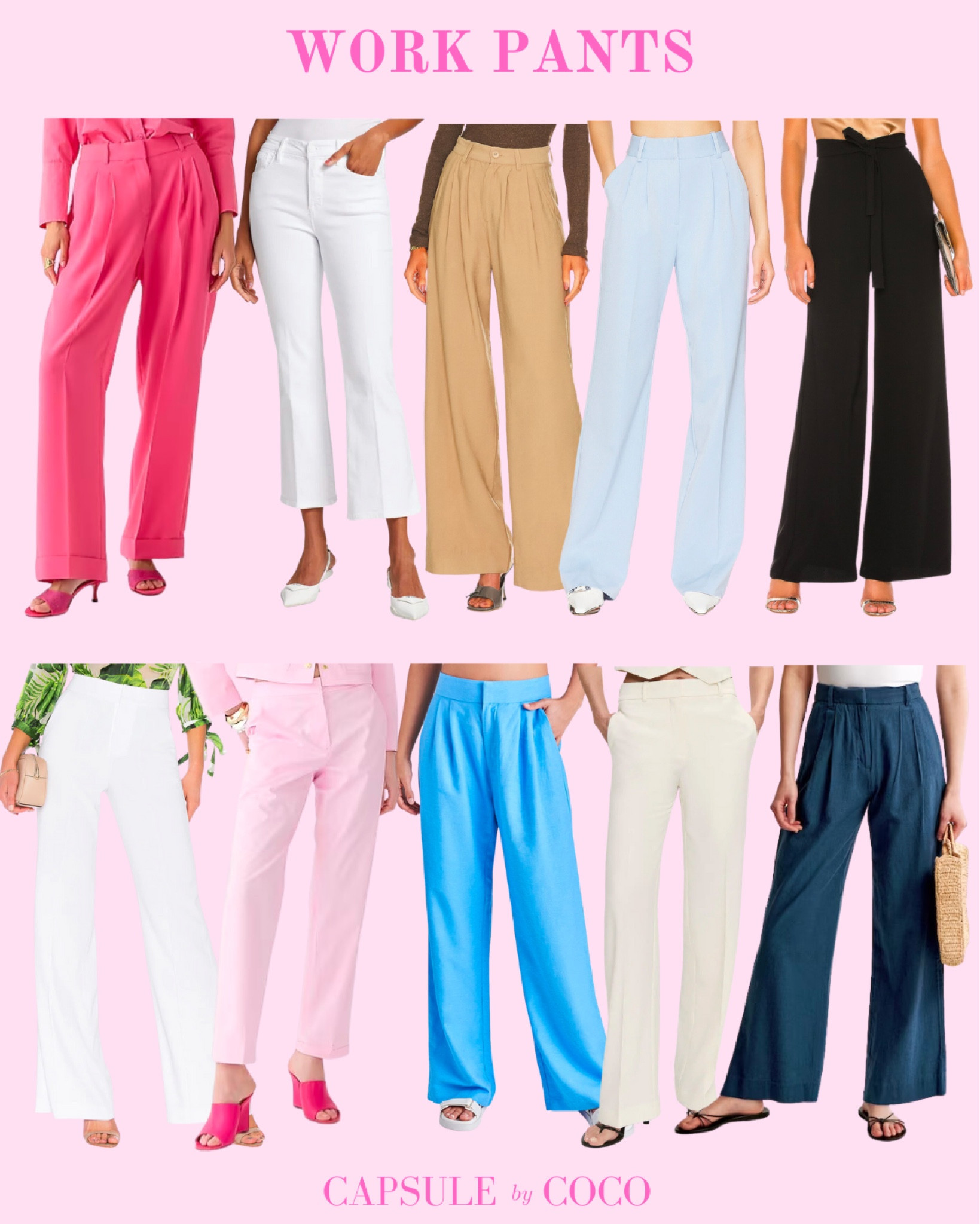 WORK PANTS

Work style, work outfits, preppy work outfits, casual work outfits, work apparel, internship outfits, semi casual work outfits, formal work outfits, workwear, CapsuleByCoCo

#LTKFind #LTKworkwear