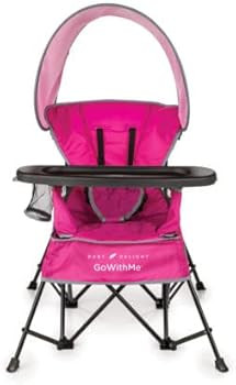 Baby Delight Go with Me Jubilee Deluxe Portable Chair | Indoor and Outdoor | Sun Canopy | Pink | Amazon (US)