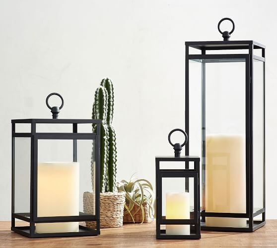 Maxwell Handcrafted Lantern - Black | Pottery Barn (US)
