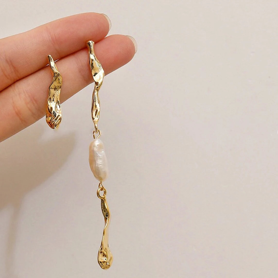 Pearl Long Earring - Etsy | Etsy (US)