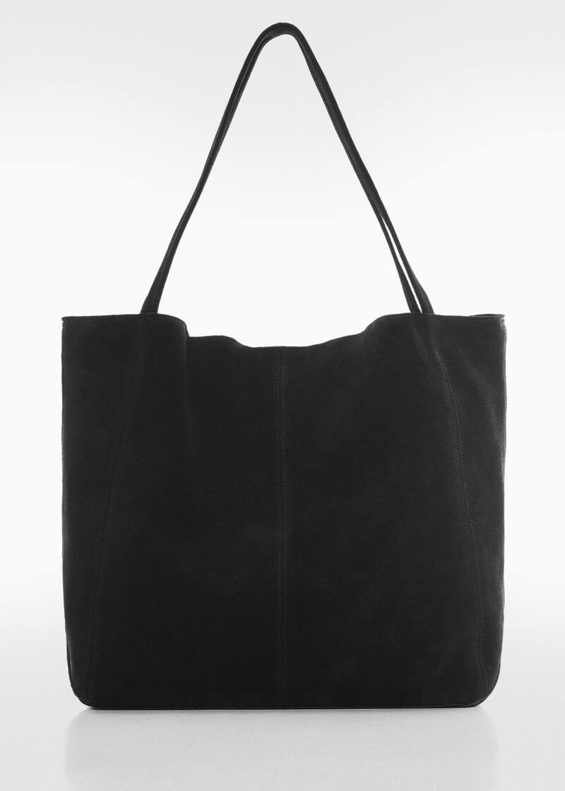 Leather shopper bag | MANGO (US)