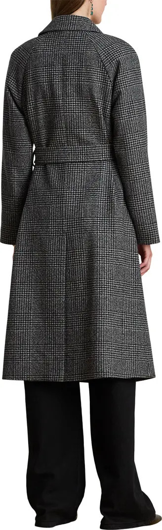 Lauren Ralph Lauren Plaid Belted Double Breasted Coat | Nordstrom | Nordstrom
