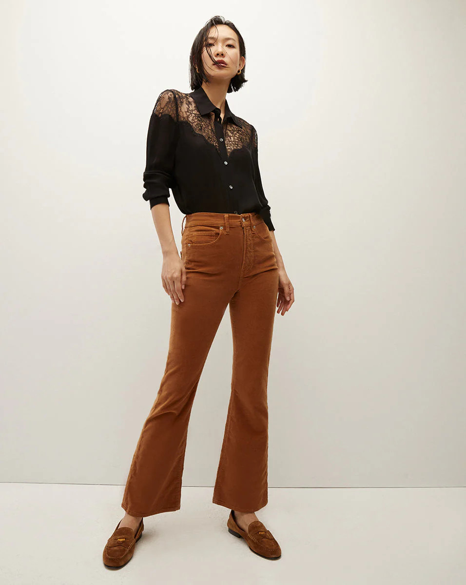 Carson Corduroy Kick-Flare Pant | Veronica Beard