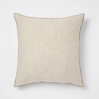 Cross-Dyed Square Throw Pillow Neutral - Threshold™ | Target