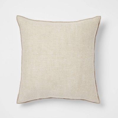 Cross-Dyed Square Throw Pillow Neutral - Threshold&#8482; | Target