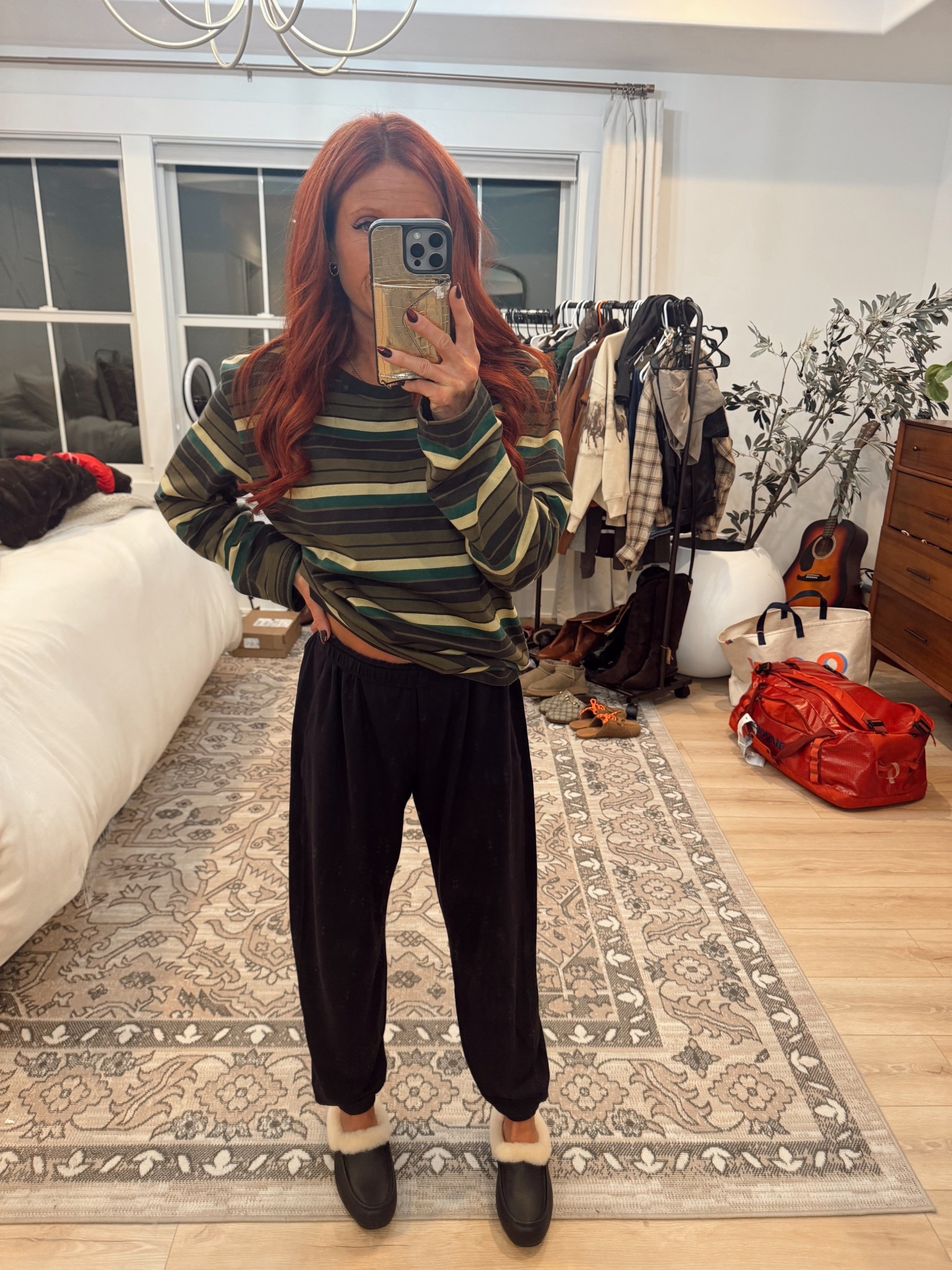 The softest pants I own. These Sherpa Ugg loafers will definitely be an everyday shoe for me. They are real leather and so comfortable. 
Tshirt is men’s from Zara and I can’t link it, so I linked similar.

#ltkfalloutfitinspo #ltkHoliday #ltkootd

#LTKU #LTKStyleTip #LTKShoeCrush