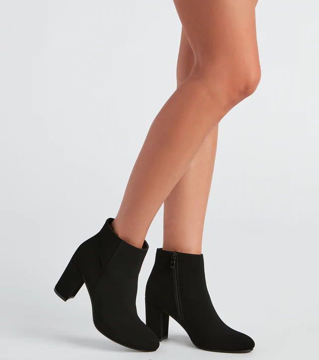 Girl In Love Block Heel Booties | Windsor Stores