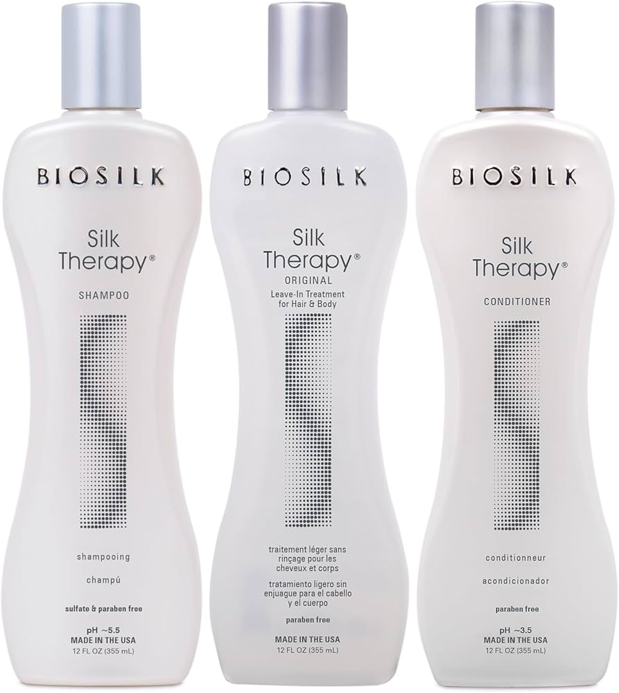 BioSilk 3-Piece Silk Therapy Shampoo, Conditioner & Serum Kit, Haircare For Incredible Shine, Sul... | Amazon (US)