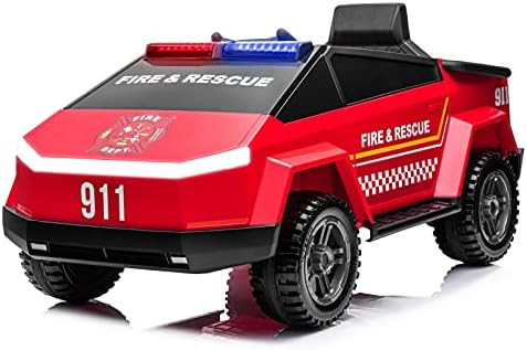 MX Truck Kids Ride On Car Futuristic Design Electric Police Car with 12V Dual Motors, Parent Remote  | Amazon (US)