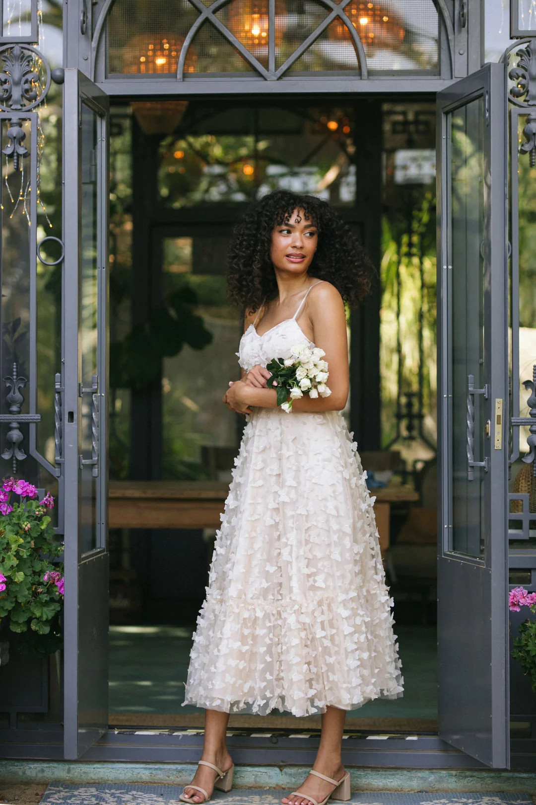 Dana Butterfly Mesh Dress | Morning Lavender