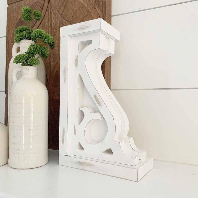 Single Wood Corbel . Corbels . Solid Wood Corbel . Distressed . Farmhouse Decor . Mantel Decor . ... | Etsy (US)
