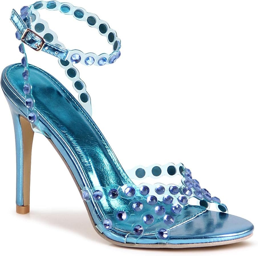 2647 Damen Riemchen Sandaletten Glitzer Metallic | Amazon (DE)